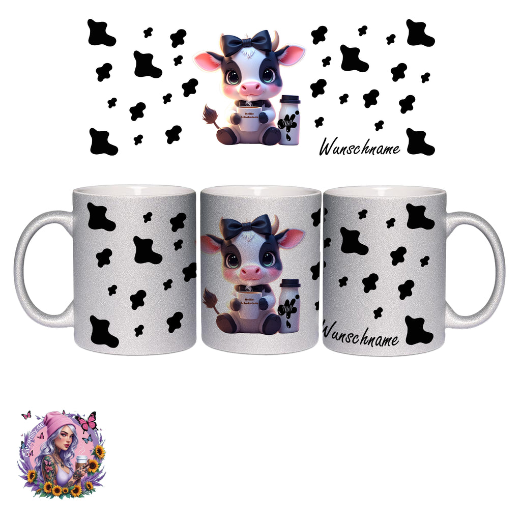 Süße Baby-Kuh Tasse – perfektes Geschenk für Kinder & Kuhfans – personalisierbar by GlitzerLilly.de