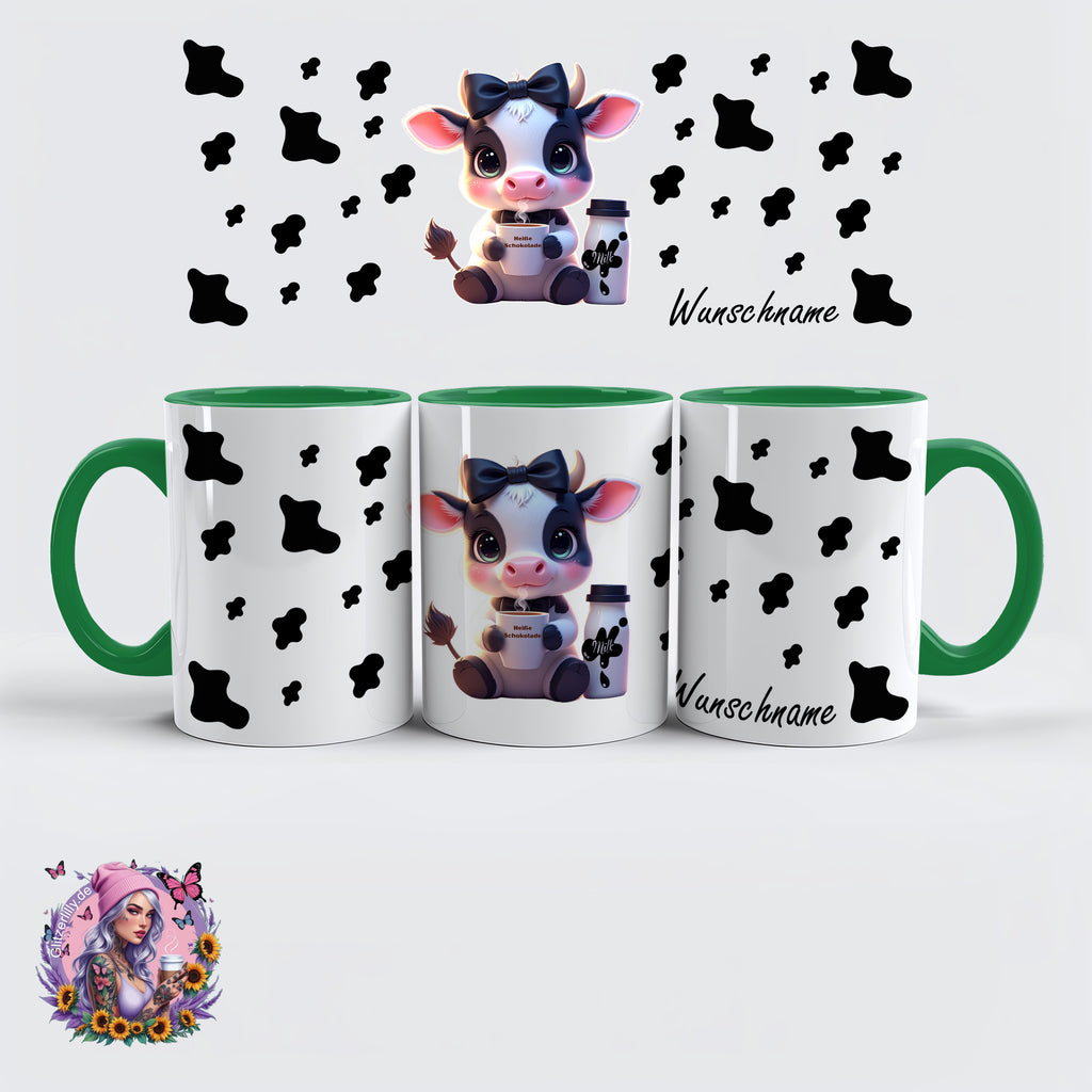 Süße Baby-Kuh Tasse – perfektes Geschenk für Kinder & Kuhfans – personalisierbar by GlitzerLilly.de