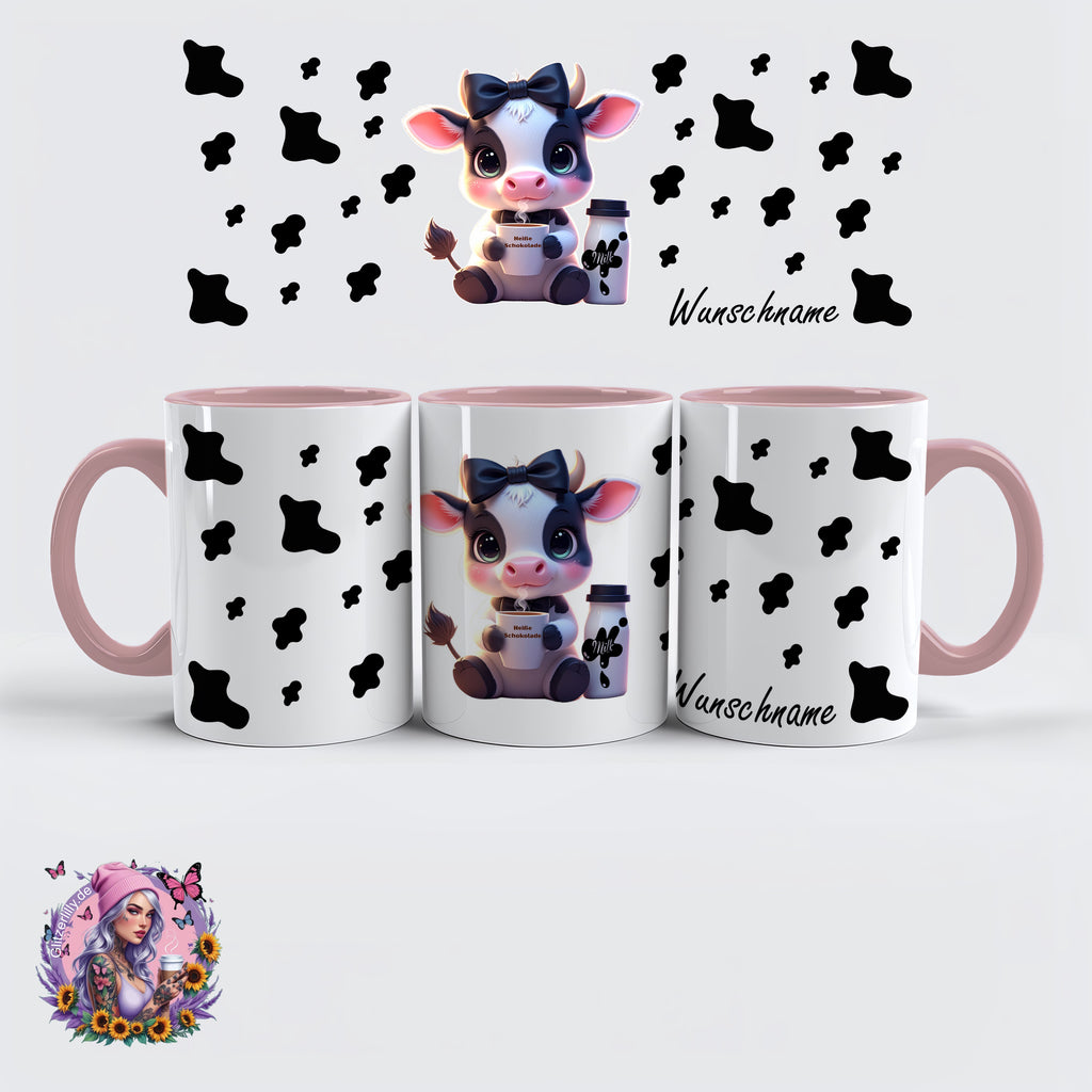 Süße Baby-Kuh Tasse – perfektes Geschenk für Kinder & Kuhfans – personalisierbar by GlitzerLilly.de