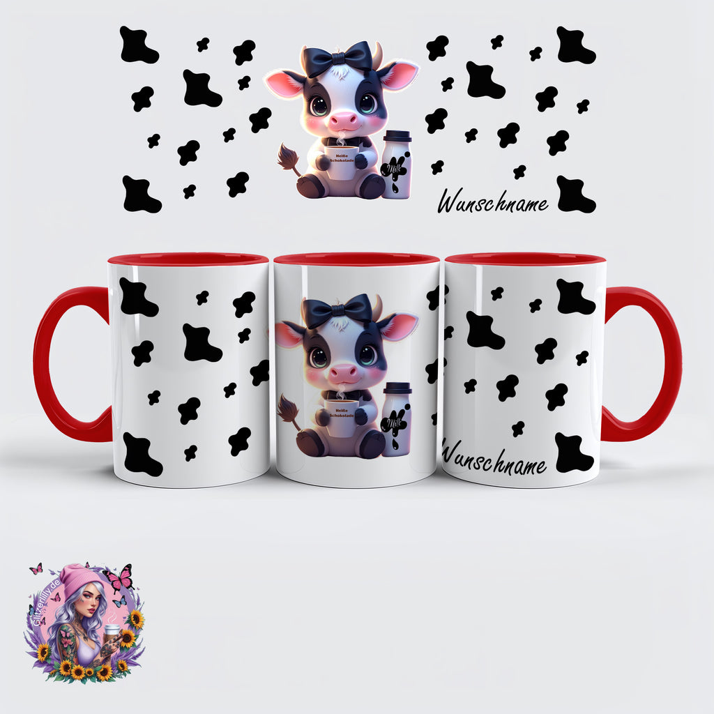 Süße Baby-Kuh Tasse – perfektes Geschenk für Kinder & Kuhfans – personalisierbar by GlitzerLilly.de