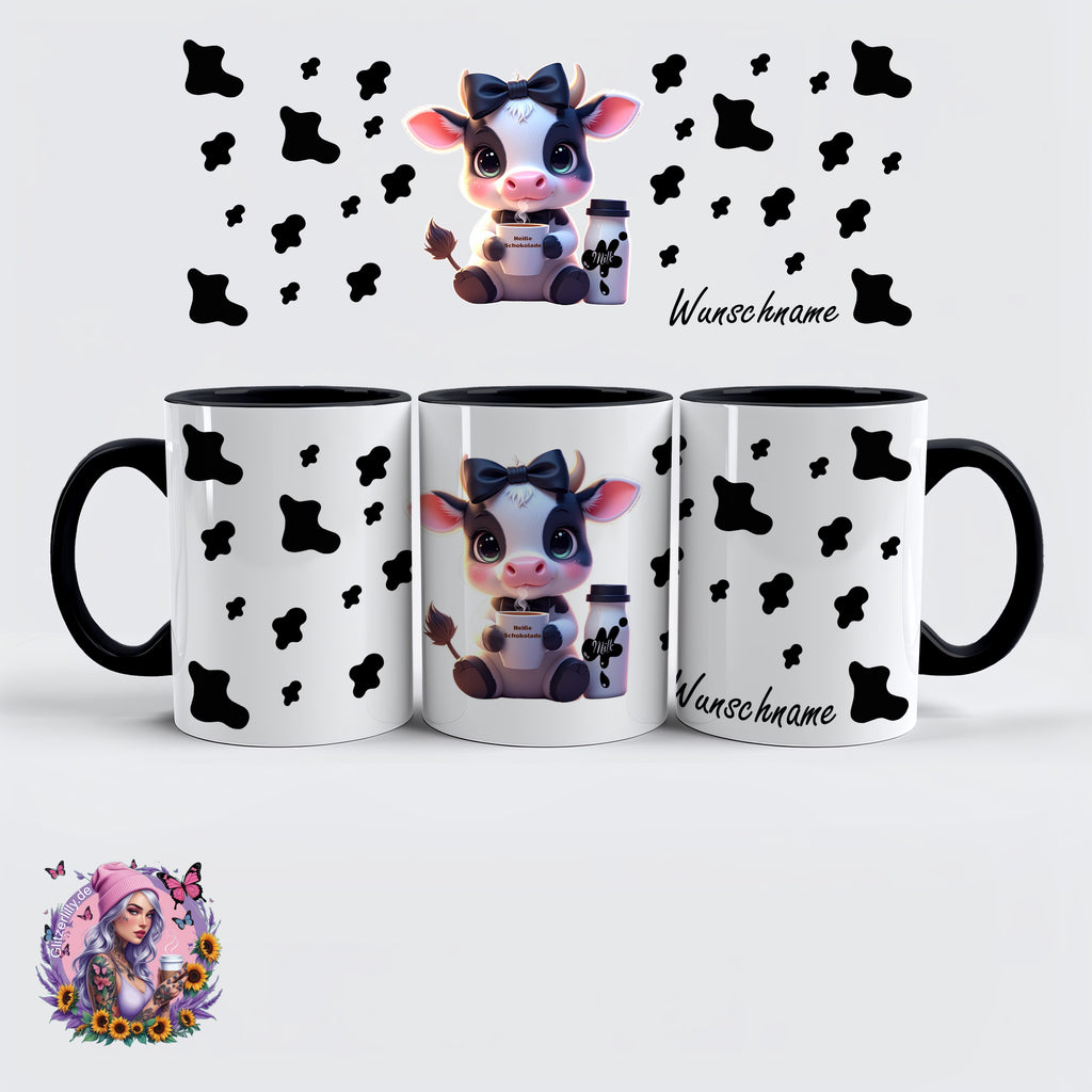 Süße Baby-Kuh Tasse – perfektes Geschenk für Kinder & Kuhfans – personalisierbar by GlitzerLilly.de