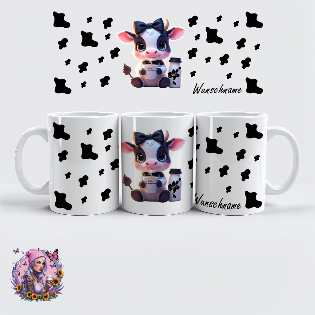 Süße Baby-Kuh Tasse – perfektes Geschenk für Kinder & Kuhfans – personalisierbar by GlitzerLilly.de