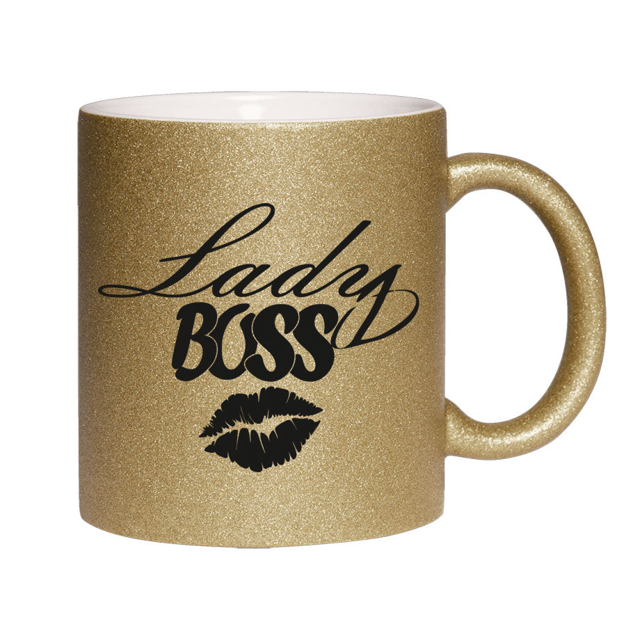 Glitzertasse Lady BOSS Glitzerkaffetasse DIVA
