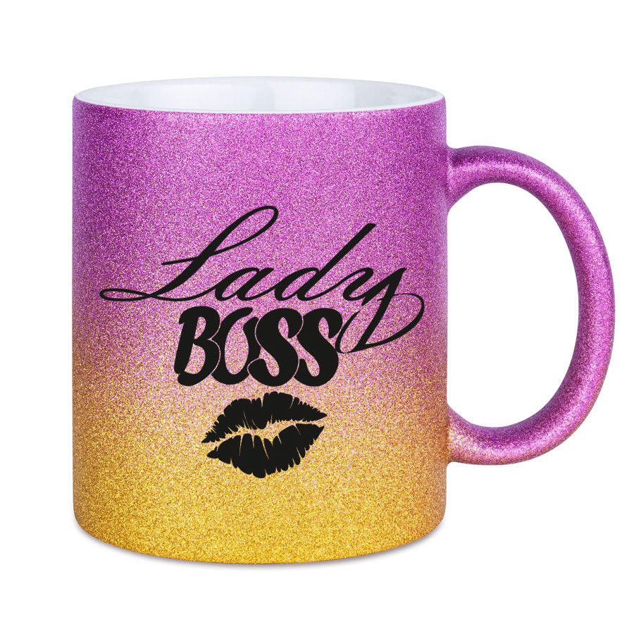 Glitzertasse Lady BOSS Glitzerkaffetasse DIVA