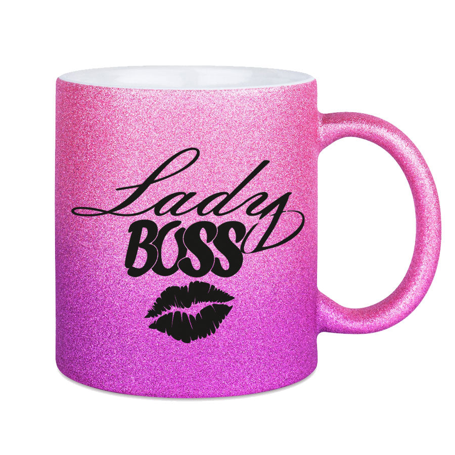 Glitzertasse Lady BOSS Glitzerkaffetasse DIVA