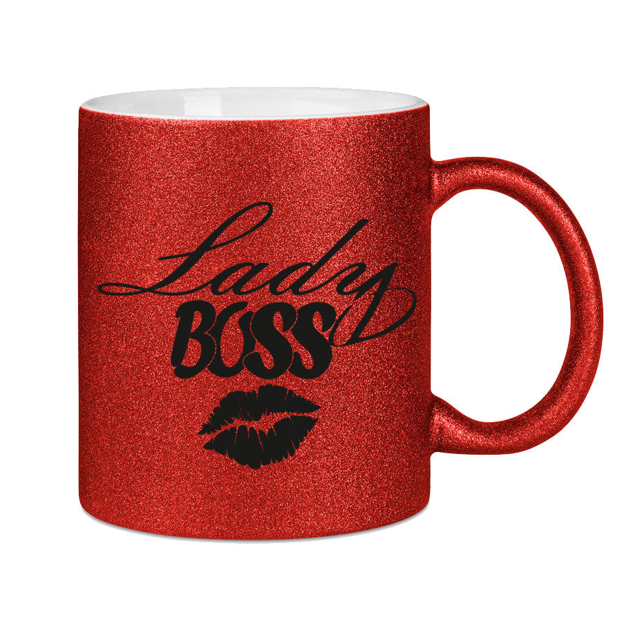 Glitzertasse Lady BOSS Glitzerkaffetasse DIVA