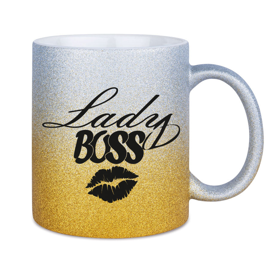 Glitzertasse Lady BOSS Glitzerkaffetasse DIVA