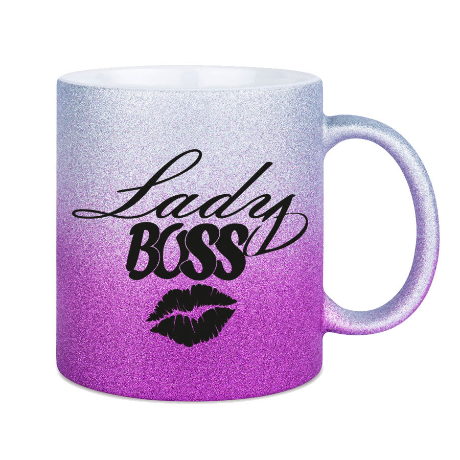 Glitzertasse Lady BOSS Glitzerkaffetasse DIVA