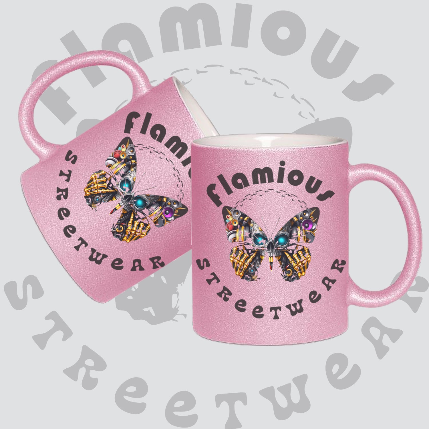 Flamious Tasse – Butterfly Tech Streetwear Design | 330ml