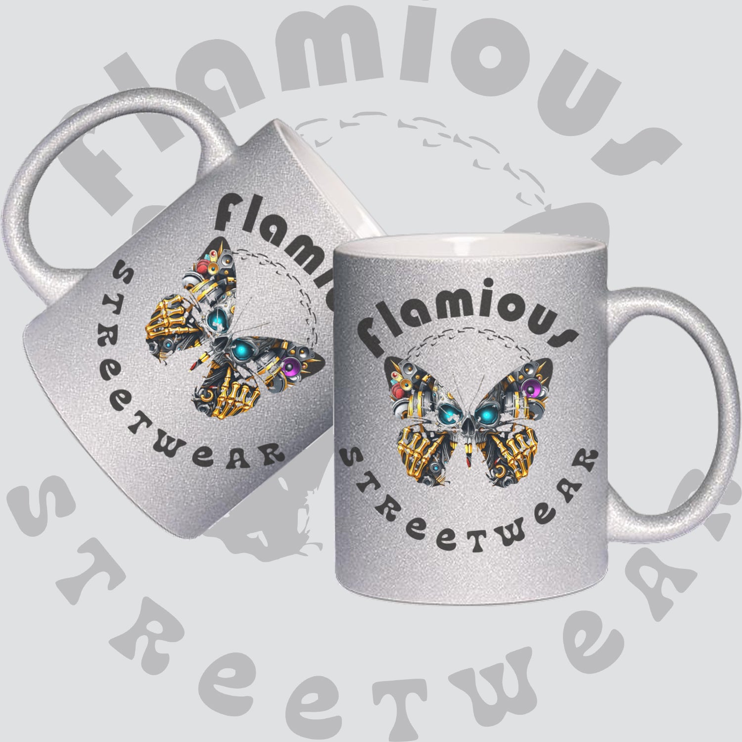 Flamious Tasse – Butterfly Tech Streetwear Design | 330ml